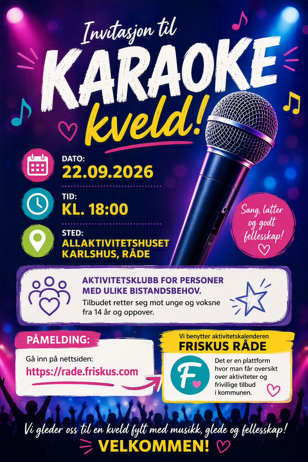 Plakat med test som også står i artikkelen - Klikk for stort bilde